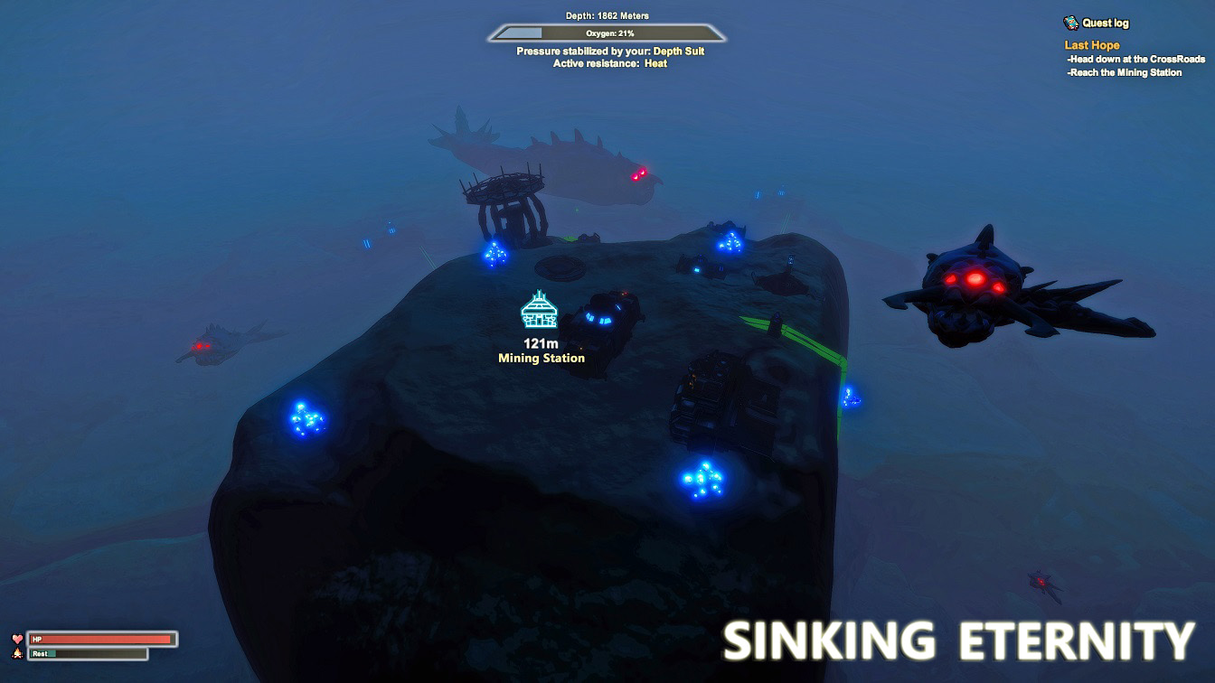 Abyss Area with sea creatures