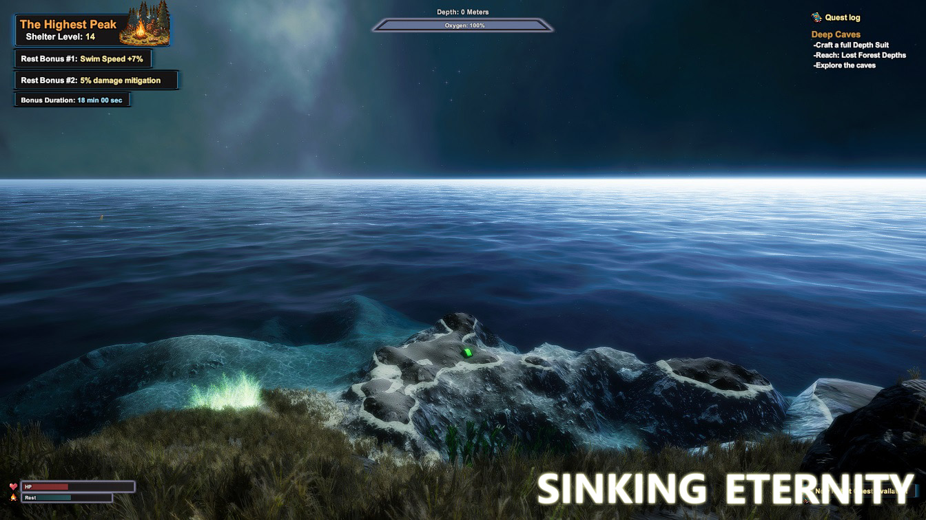 Sinking Eternity island shore